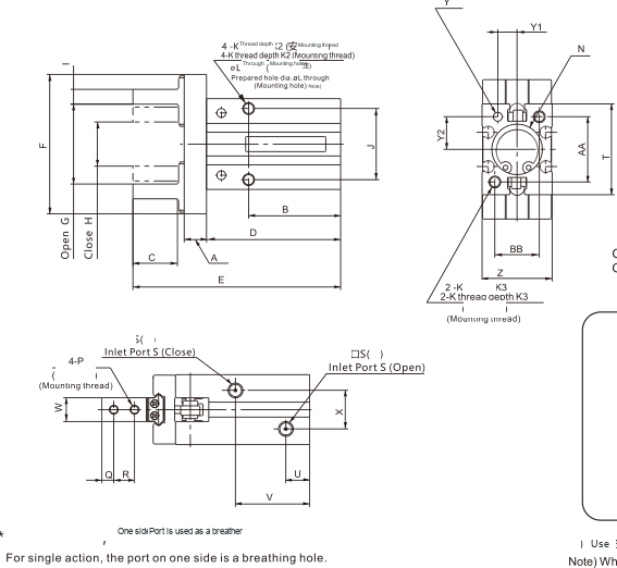 JMHZL2 Extended parallel grippers