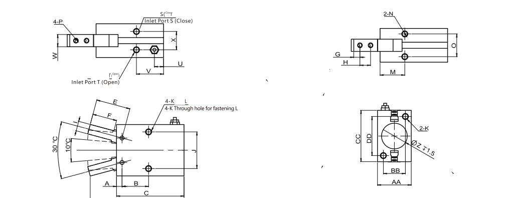 JMHC2 Y-type grippers