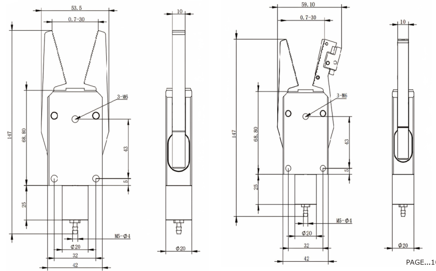 JKX20 Sprue grippers