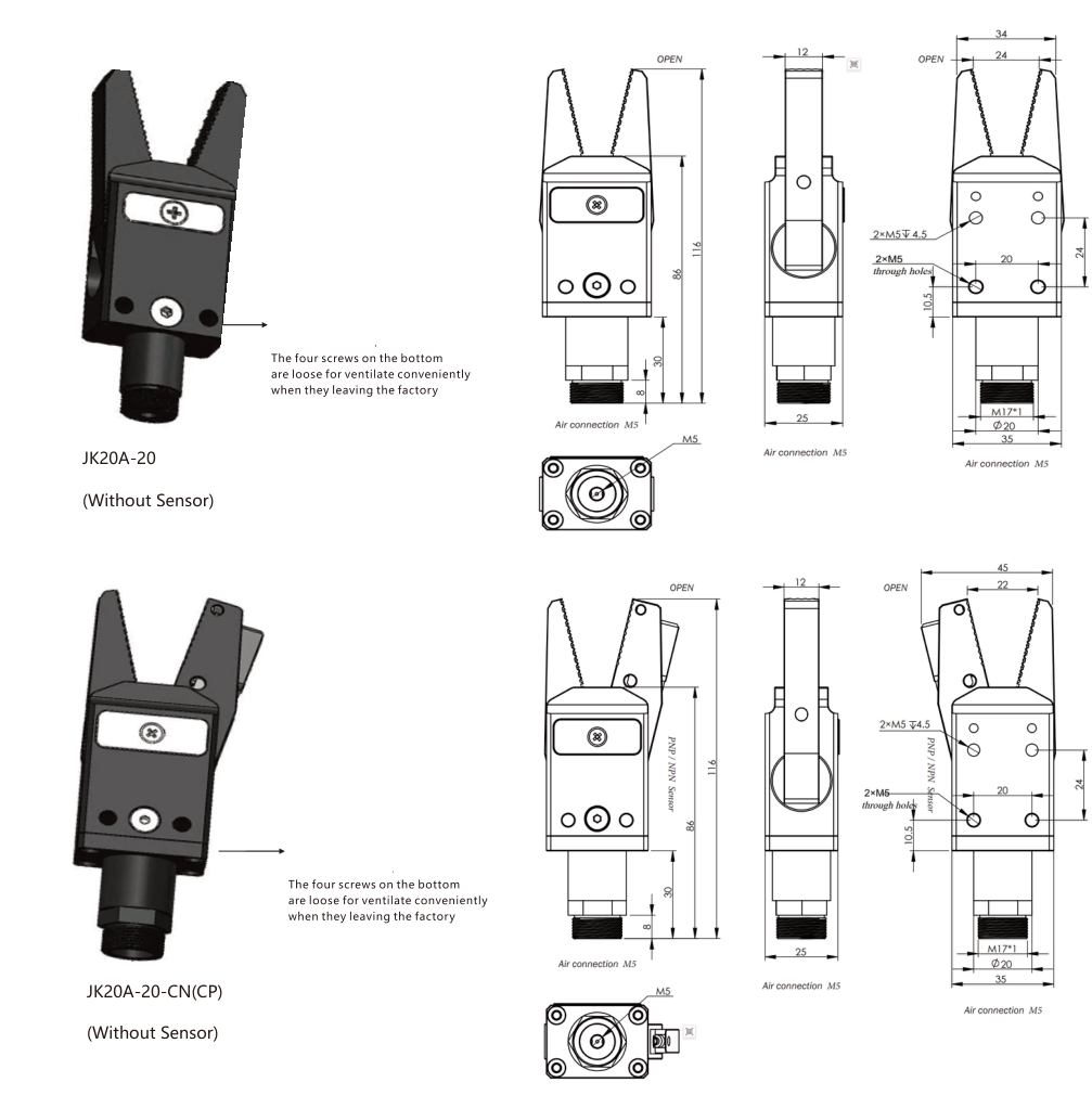 JK20 Sprue grippers