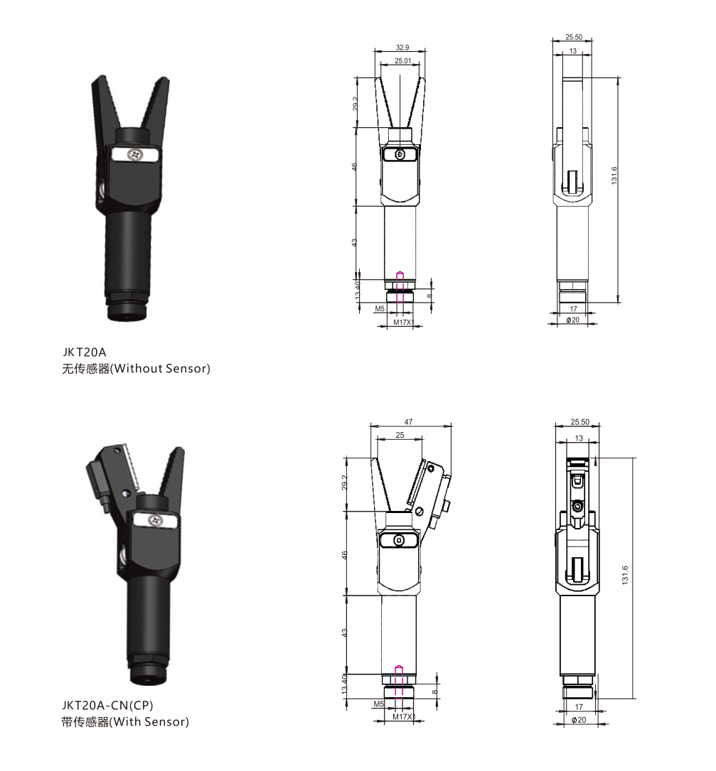 JKT20 SERIES 外形与安装尺寸