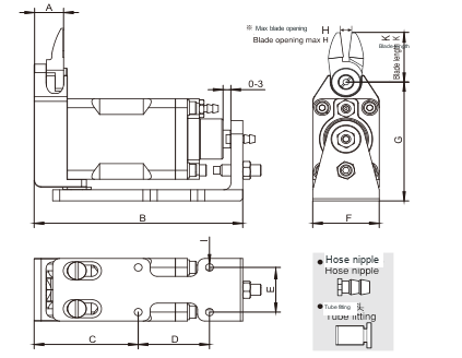NY-D / JNT Sliding air nipper bodies