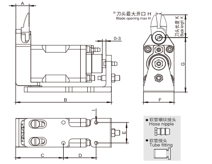 NY-D / JNT 滑动气动剪刀本体