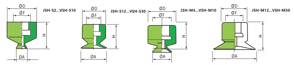 JSH Flat vacuum cups
