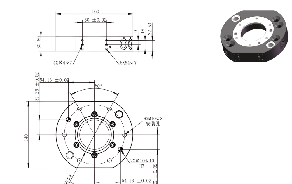 AQC-100 工具侧尺寸图