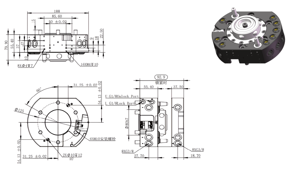 AQC-150 主盘侧尺寸图