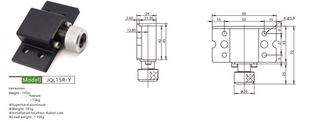 JQL15-Y L-type manual tool changers