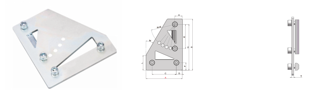 JFP-A60 / A70 / A90 Adjustable fixing plates